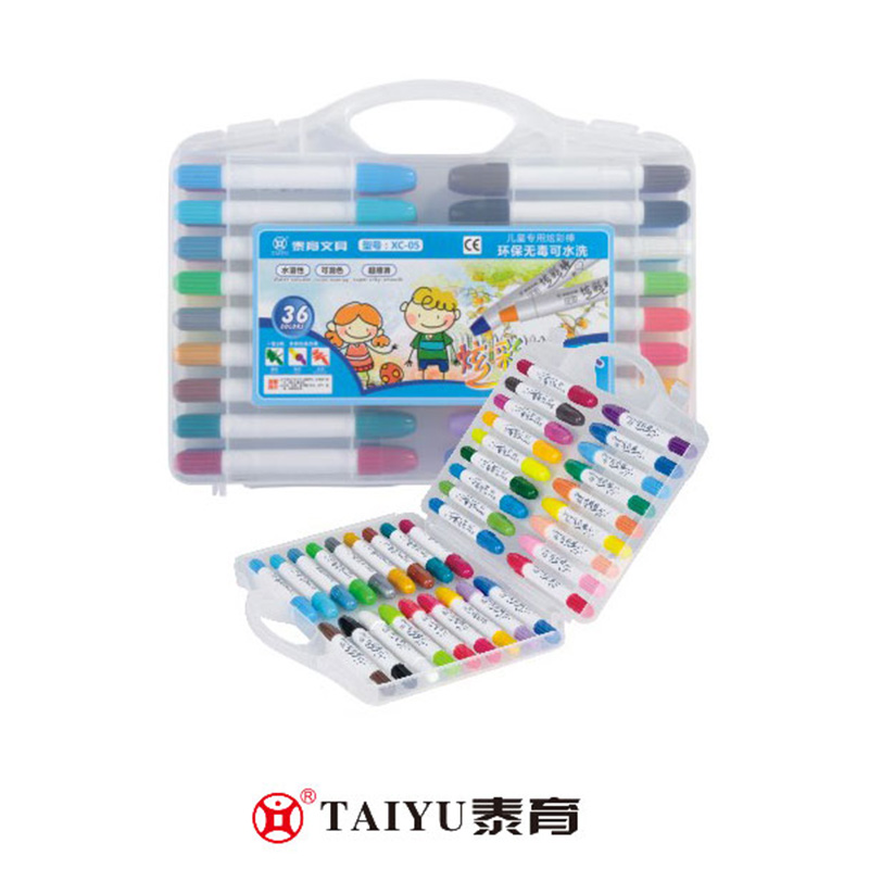 นักเรียนใช้ดินสอสี 36 สีในกล่อง PP สีเต็มสามารถปรับแต่งได้ Color Crayon-XC 05