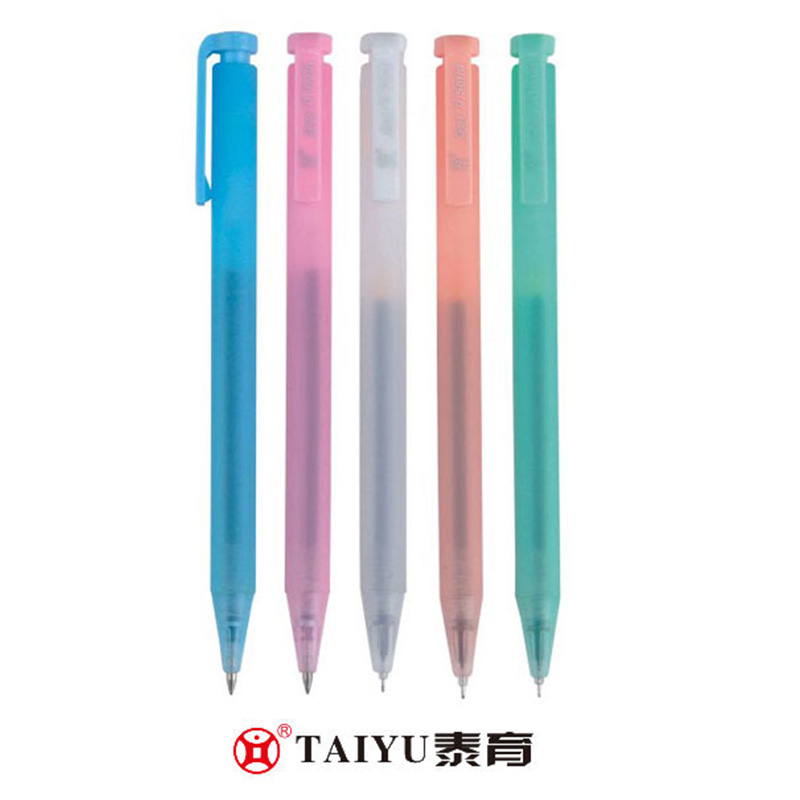 ปากกาลูกลื่นสำหรับใช้ในสำนักงานพร้อมที่ใส่ปากกาสครับใส Roll Ball Pen 3147A