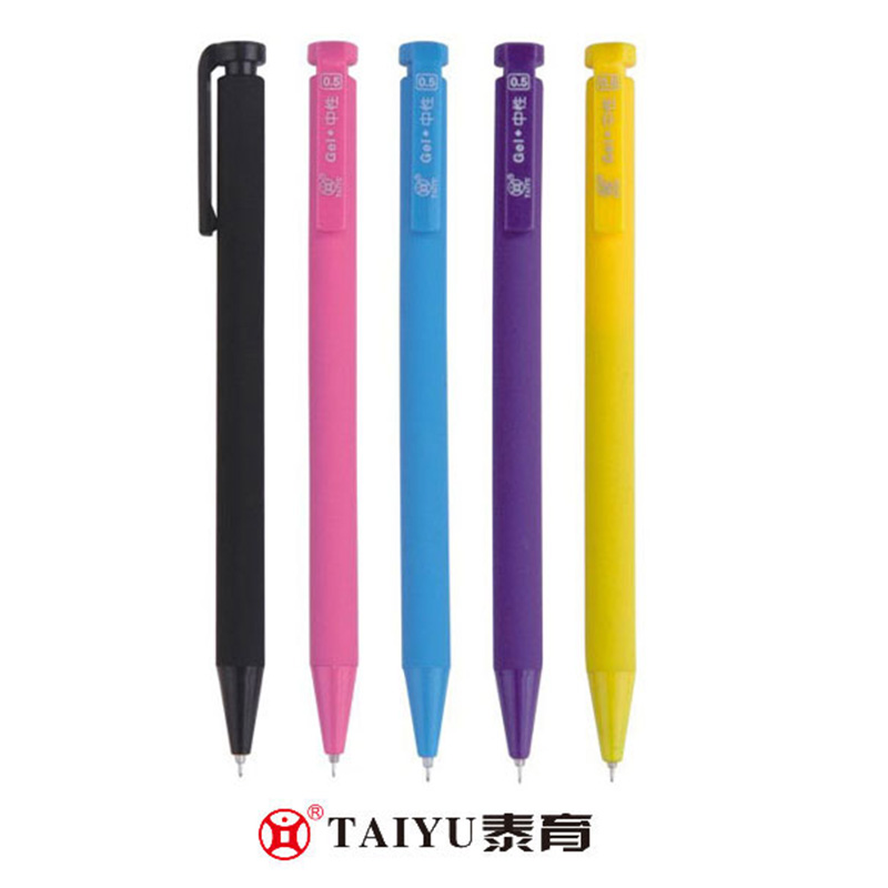 ปากกาลูกลื่นสำหรับใช้ในสำนักงานพร้อมคลิปหนีบปากกาปากกาลูกลื่น One Piece Roll Ball Pen 3147