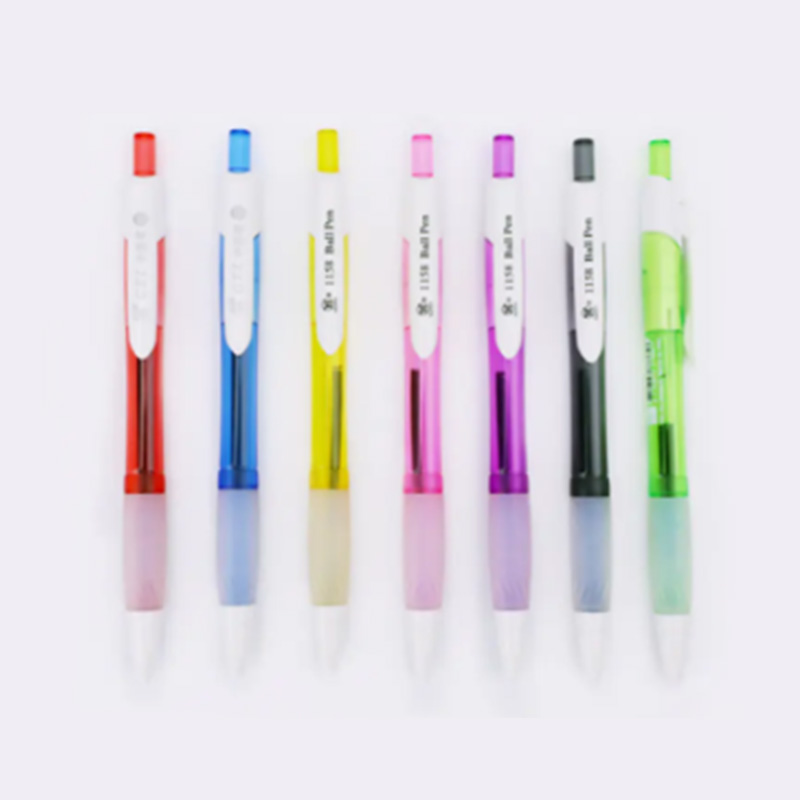ปากกาลูกลื่นสำหรับใช้ในสำนักงานพร้อมที่ใส่ปากกาสีใส Roll Ball Pen 1158